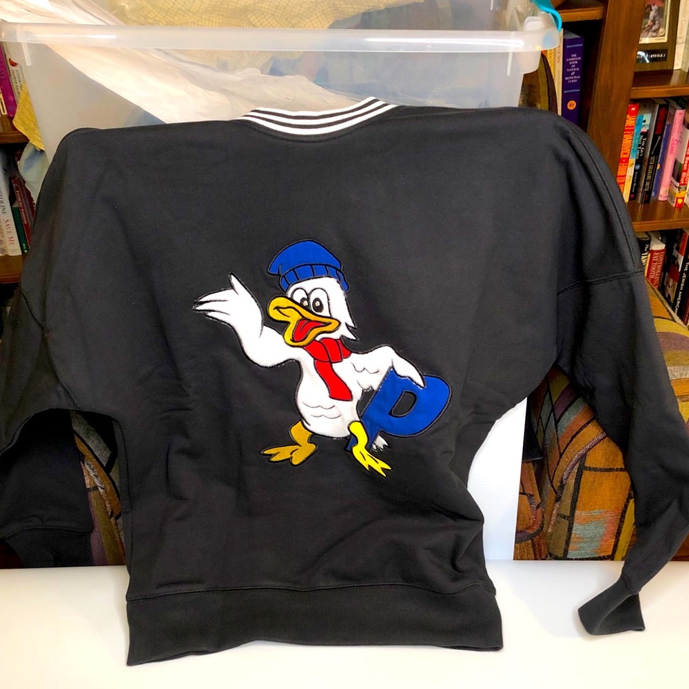 PALACE Skateboards Chilly Duck Black 2 Sided Mens Small Size Crewneck Sweatshirt